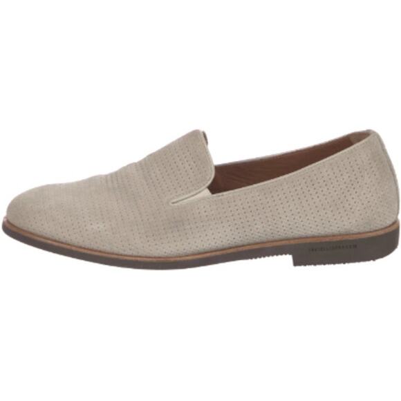 Fratelli Rossetti Loafers Suede Leather Perforated Slip On Round Toe Gray 11 - Picture 1 of 7